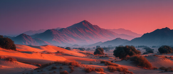 Naklejka premium Abstract Sand Dune Forms with Silk Texture Lines, Soft Gradient Background, Artistic