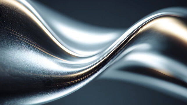 Abstract Liquid Metal Flow Texture with High Reflectivity for Tech Product Launch Background