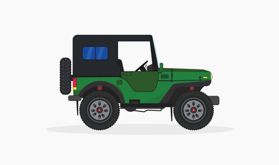 Old vintage jeep vehicle vector design © Kazi md. parvej alam