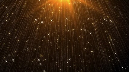 Dynamic gold light rays glow grains video 4k