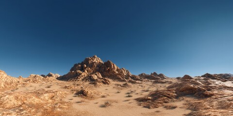Panoramic hdr desert landscape arid environment scenic view