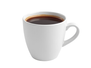 Obraz premium A cup of coffee on a simple white background