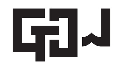 Minimalist flat black geometric GROW typography. Abstract block lettering design for modern branding, logos, and contemporary graphic layouts