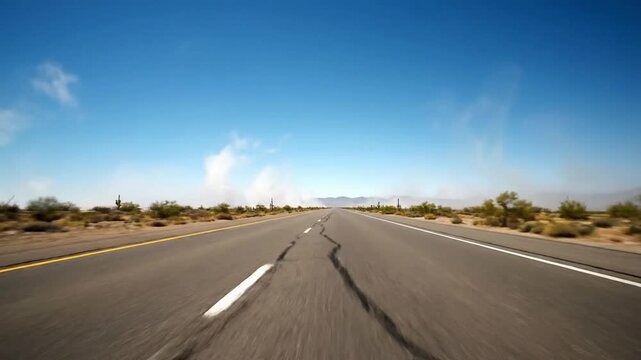 Summer Arid Landscape Wide, cinematic view of a parched environment under a blazing sun. summer heat shimmer