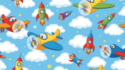 Obraz premium Cartoon planes