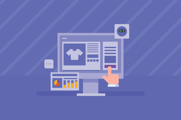 AI chat assistance integrated with ecommerce website helping customers to select right products based on behavioral data.