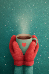 cup of coffee with hand