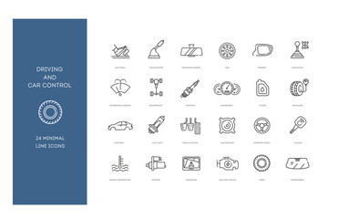 Driving, Dashboard and Car Control Icons