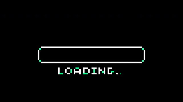 Pixel Game Style Loading Bar Loop