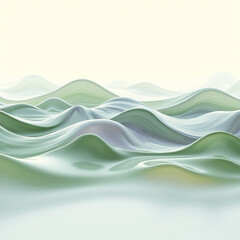 Minimal abstract green 3D waves background