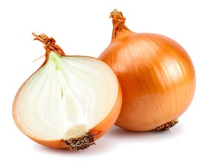 Whole Onion Isolated on White for Food and Grocery Use
