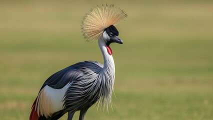 Fototapeta premium Grey Crowned Crane in Natural Habitat.