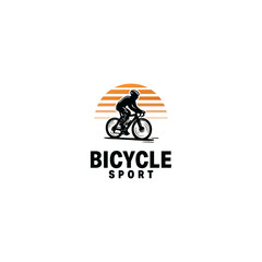 Vector illustration of bicycle sport logo design