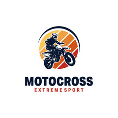 Motocross logo vector illustration design