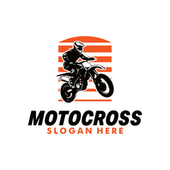 Motocross logo vector illustration design