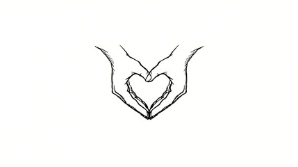 Red heart shape made of leaves on human hands symbolizing love, romance, and Valentine's Day care