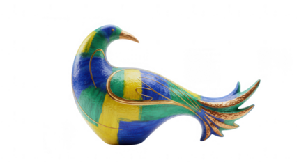 Colorful kinara 3d decorative bird sculpture art studio ceramic art modern design creative inspiration