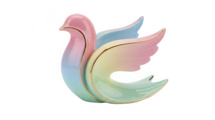 Elegant kinara 3d decorative bird figurine home decor studio setting colorful design artistic perspective