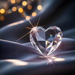 crystal heart with beautiful highlights.