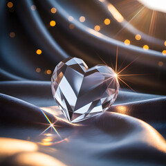 crystal heart with beautiful highlights.