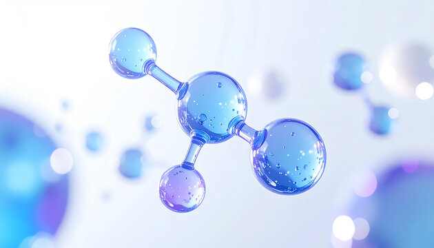 ヒアルロン酸やペプチドを表現した青い美容分子構造イメージ 先端スキンケア成分の科学背景
Blue molecular structure representing hyaluronic acid and peptides, advanced skincare ingredient science background - Powered by Adobe