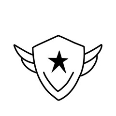 hand drawn reward line icon on white background