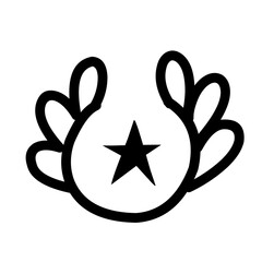 hand drawn reward line icon on white background