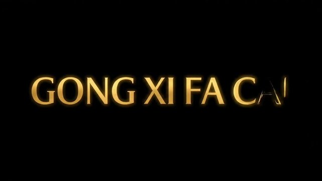 Celebrate the vibrant spirit of the Chinese New Year with this radiant 'Gong Xi Fa Cai' greeting, perfect for Lunar New Year festivities and joyful well wishes