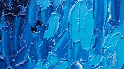 Thick Blue Paint Texture Background