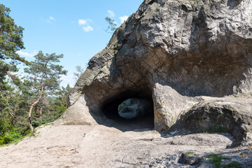 Teufelsmauer ( Harz ) mit Hamburger Wappen bei Timmenrode