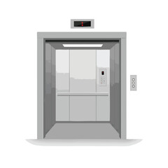 Modern Elevator Interior with Control Panel