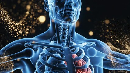 Anatomical illustration of human body depicting internal systems - Powered by Adobe