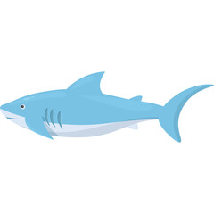 Obraz premium Cartoon Shark Illustration