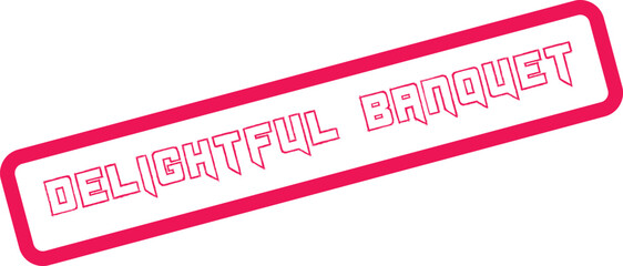 Delightful Banquet Stamped Label for Event Announcements and Memorable Celebration Invitations