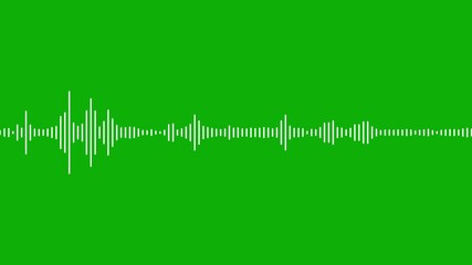 Soundtrack wave equalizer- Podcast sound waves for online audio streaming motion on green screen background. Audio wave digital frequency. Music waves oscillation. Frequency audio waveform spectrum. - Powered by Adobe
