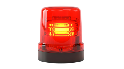 Red cylindrical object isolated on transparent background