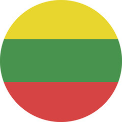 Fototapeta premium Circular Lithuanian Flag Icon