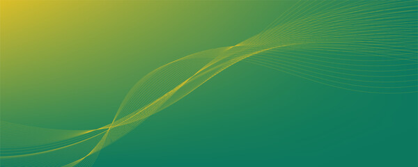 Elegant Flowing Yellow Wave Abstract Background