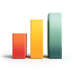 Three colorful rectangular blocks standing.