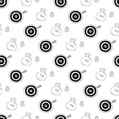 Fototapeta premium Hand drawn sport seamless pattern