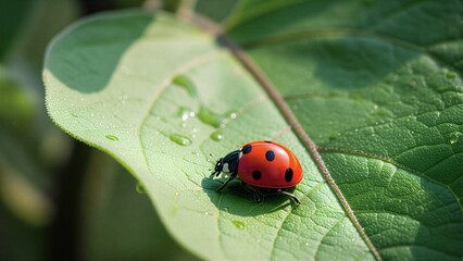 ladybug on leaf