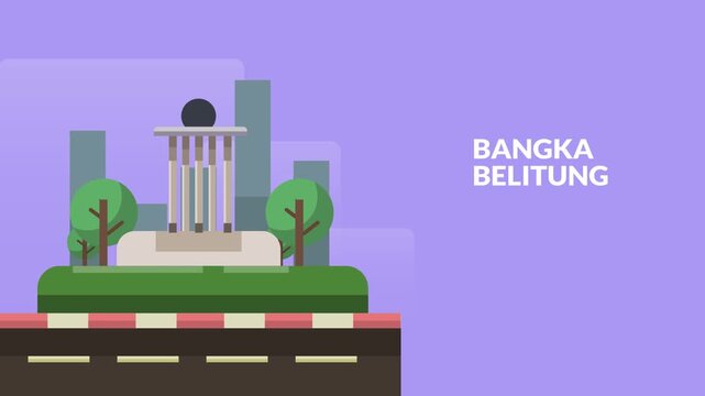 Indonesian Cities 2D Animation (BANGKA BELITUNG)