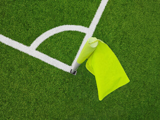 corner marking at soccer stadium