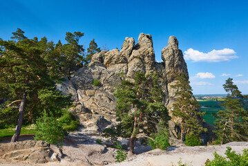 Teufelsmauer ( Harz ) mit Hamburger Wappen bei Timmenrode