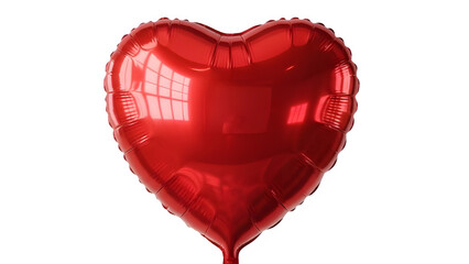 Realistic 3D red heart-shaped balloon isolated on a transparent background. Perfect for Valentine’s Day, love themes, romantic celebrations, wedding designs, anniversary events, and festive decoration
