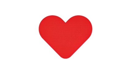 Vibrant Red Heart Symbol on a Clean White Background 1. transparent background