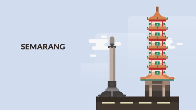Indonesian Cities 2D Animation (SEMARANG)
