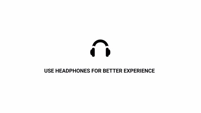 Use your headphones for better experience on white background. 4K animation alpha channel