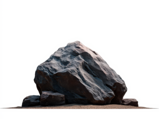 Weathered Stone: A solitary, weathered stone stands resolute, its rugged texture and timeless form conveying a sense of enduring strength and the quiet power of nature.