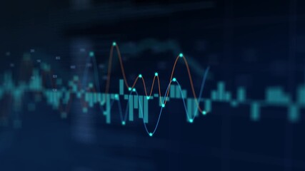 Stock market Futuristic Financial Market Chart and Digital Index Graph Display Showing Global Economic Growth, Investment Strategy Trends, Profit Analysis.